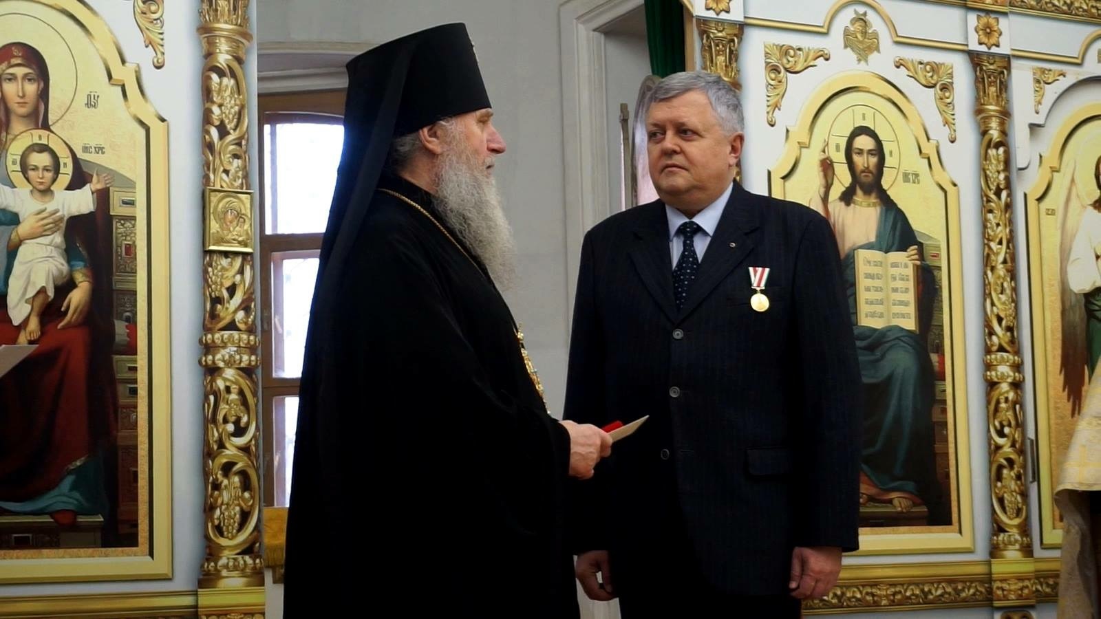 Председатель ФНКА Белорусов России С.Л.Кандыбович награжден медалью за заслуги перед Русской Православной Церковью